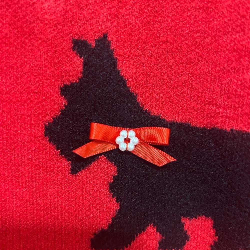Calligraphie Red and Black Sweater - Picture 4 of 7